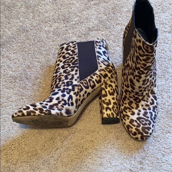Real cow hair leopard booties - Picture 2 of 3